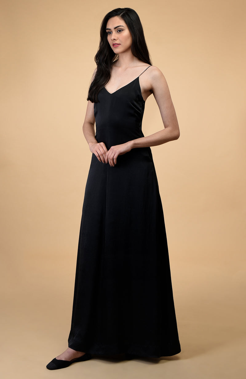Buy Miss ord Strapless Asymmetric Slit Front Wedding Evening Party Maxi  Dress X-Small Black at Amazon.in